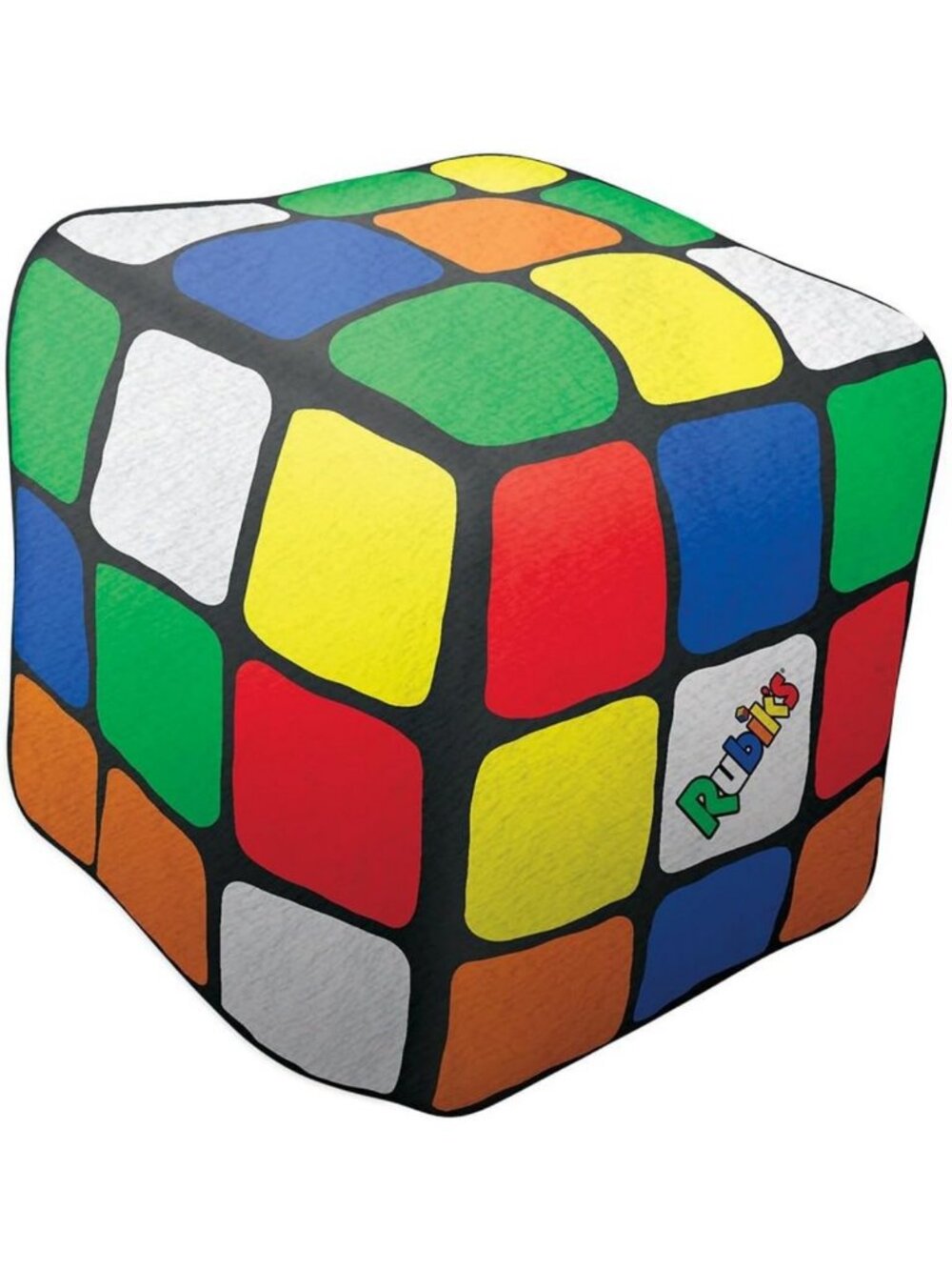Colorful Rubik's Cube Shaped Accent Throw Pillow - 11x11 Cozy Home Decor